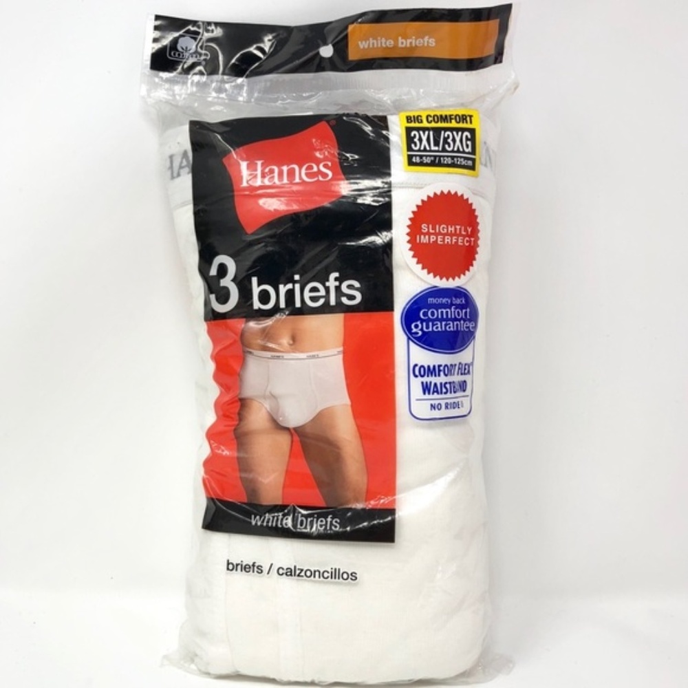 Hanes 3XL Comfort Flex Briefs Irregular Sealed 3pk